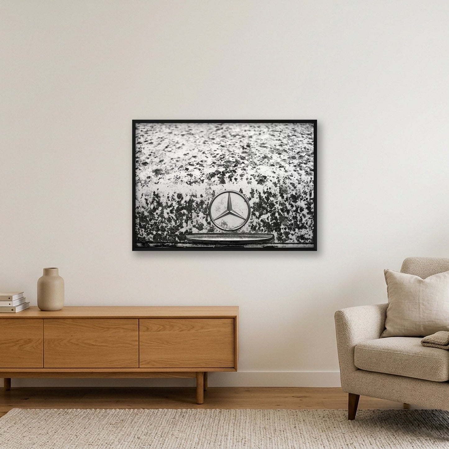 Forgotten Mercedes — 100×70cm, 39×28" Black Frame