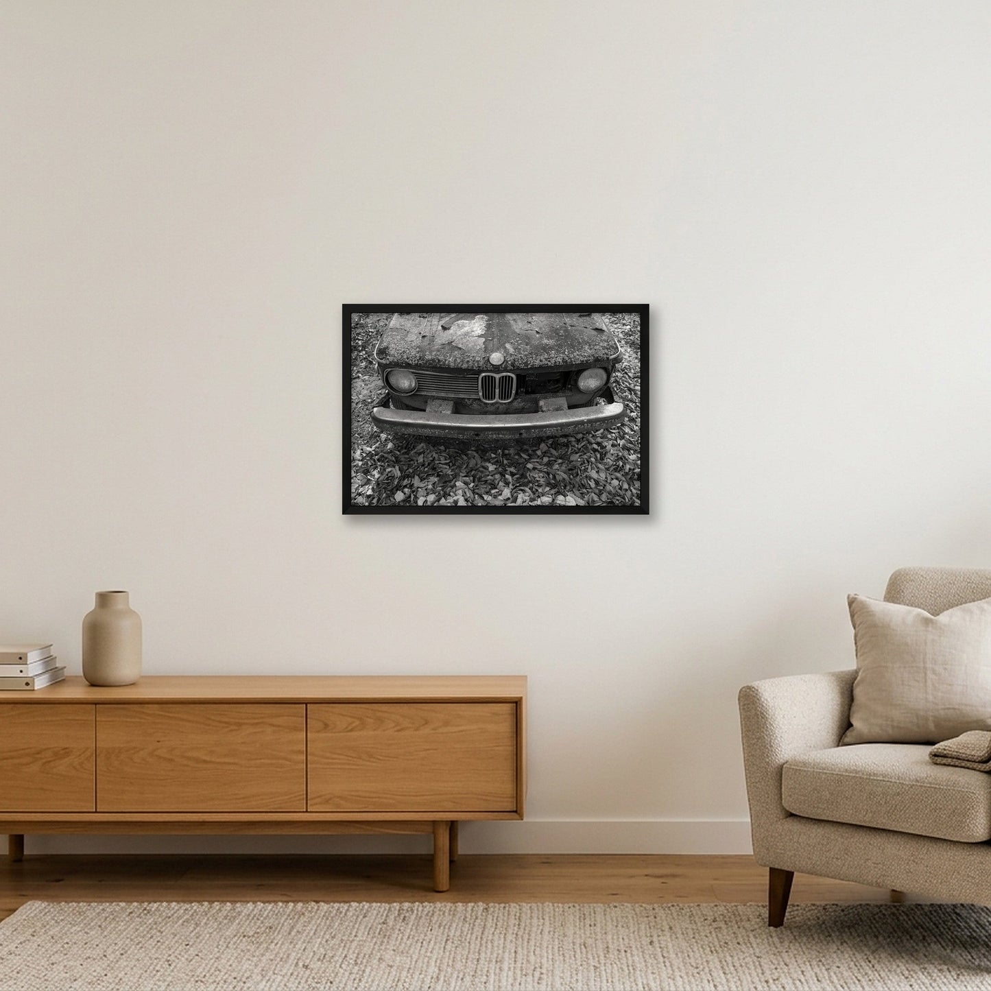 Forgotten BMW 2002 — 60×40cm, 24×16" Black Frame