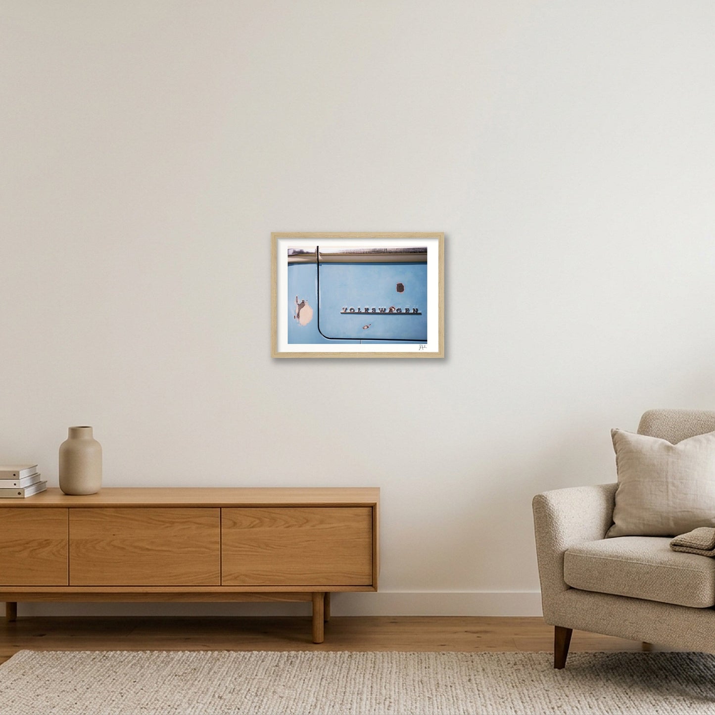 Volkswagen — A3 (42×30cm, 17×12") Oak Frame