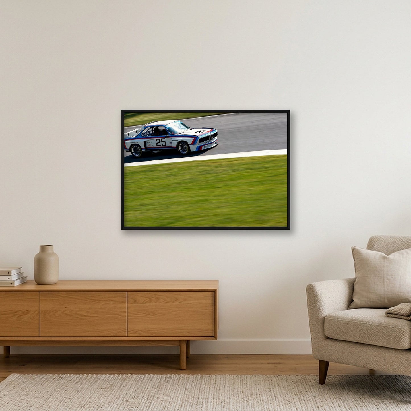 BMW Batmobile — 100×70cm, 39×28" Black Frame