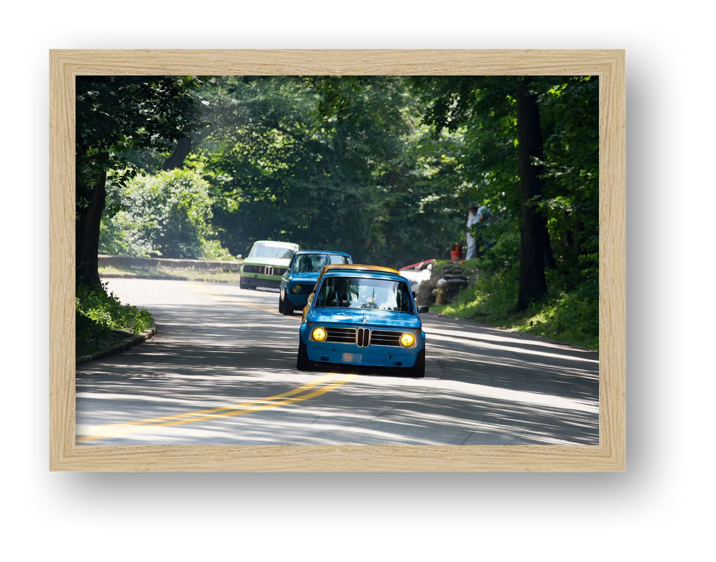 Racing BMWs — framed