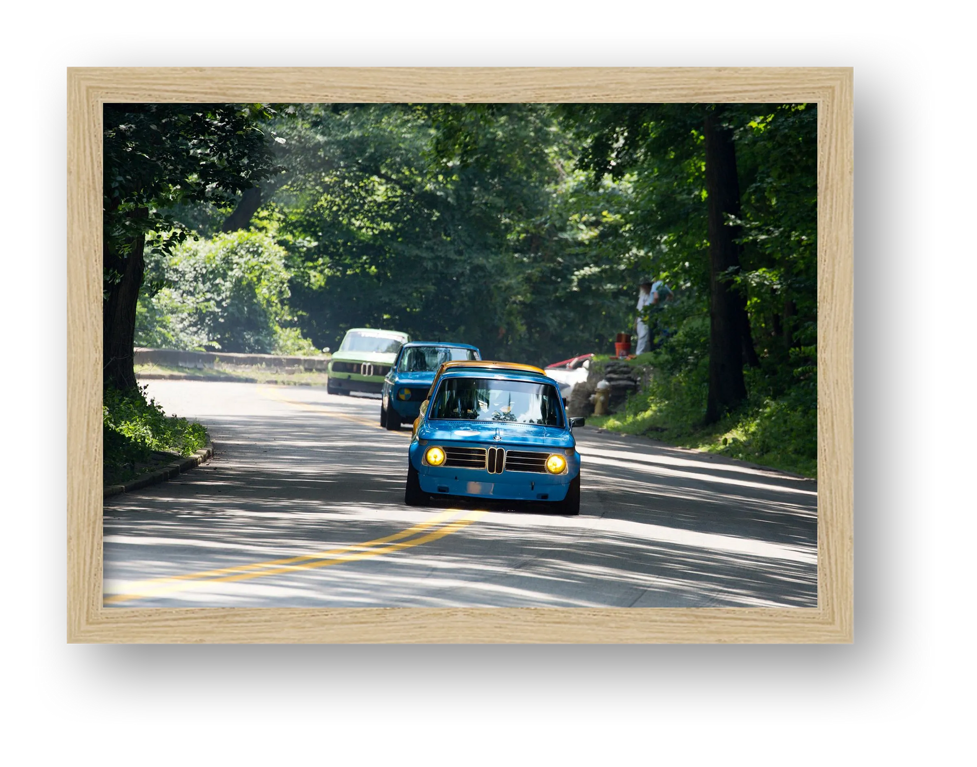 Racing BMWs — framed
