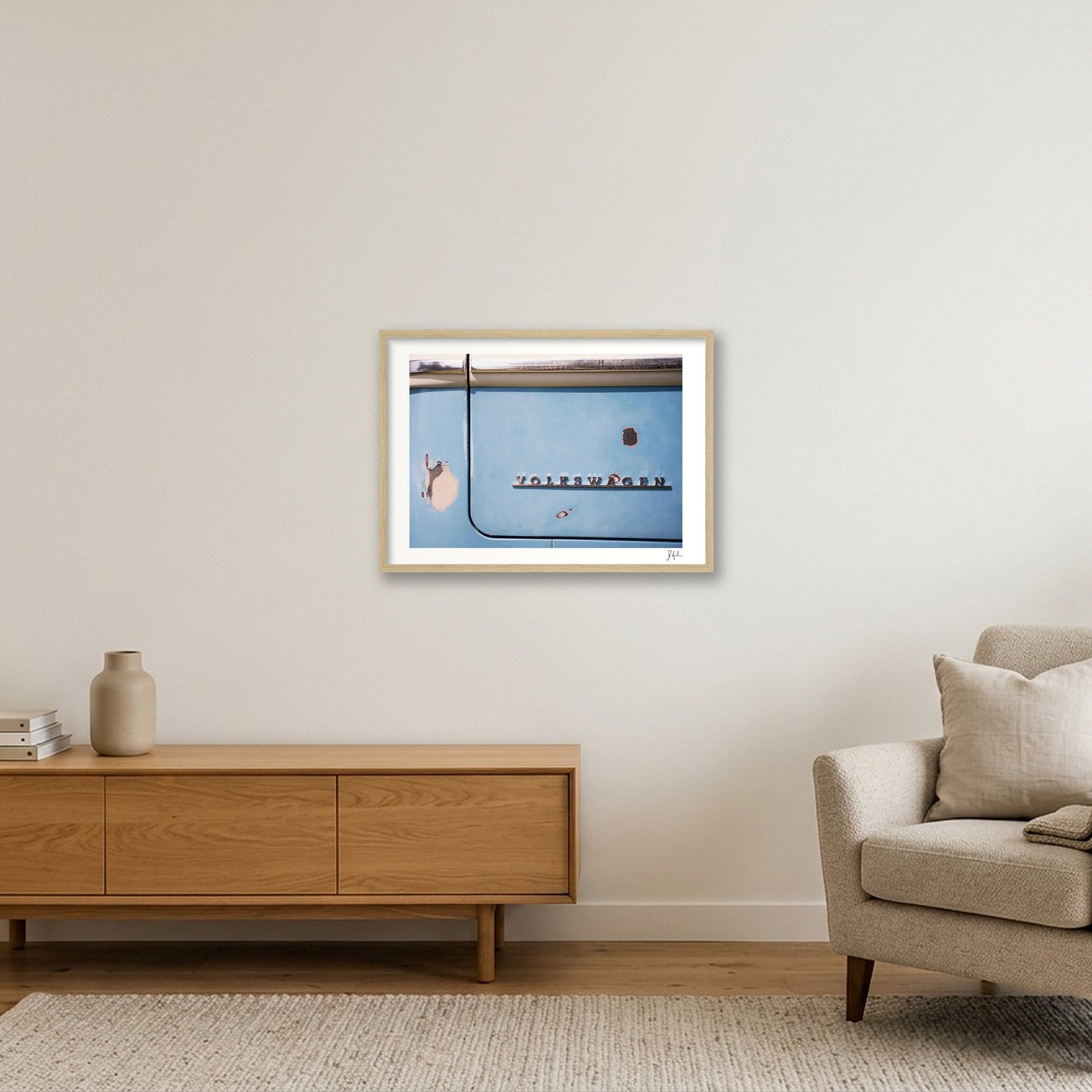 Volkswagen — 59×42cm, 23×17" Oak Frame