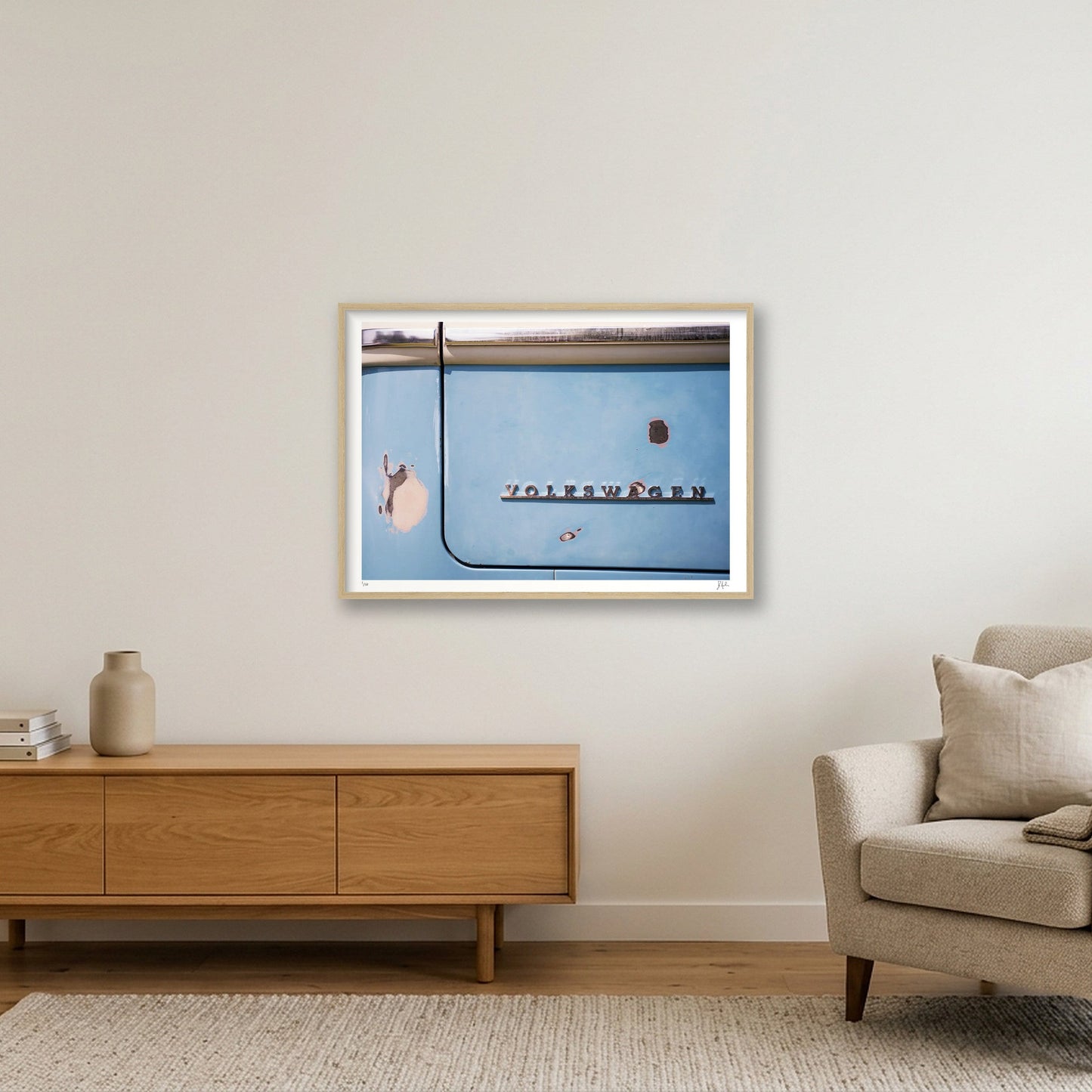 Volkswagen — 84×59cm, 33×23" Oak Frame